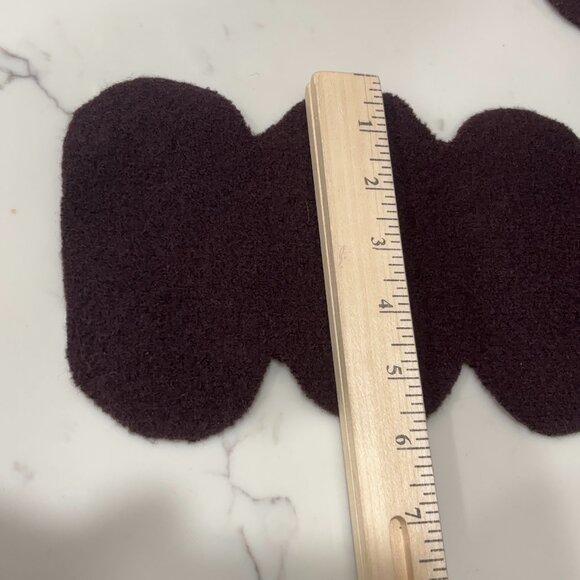 Kate Spade Brown Scalloped Wool Scarf 100% Lambswool Designer Cozy Winter - Picture 4 of 6